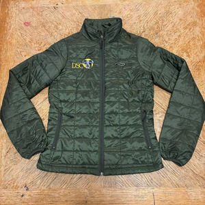 DRAKE Waterfowl Women’s Synthetic Pac-Down Jacket Olive Green Size S DSC logo
